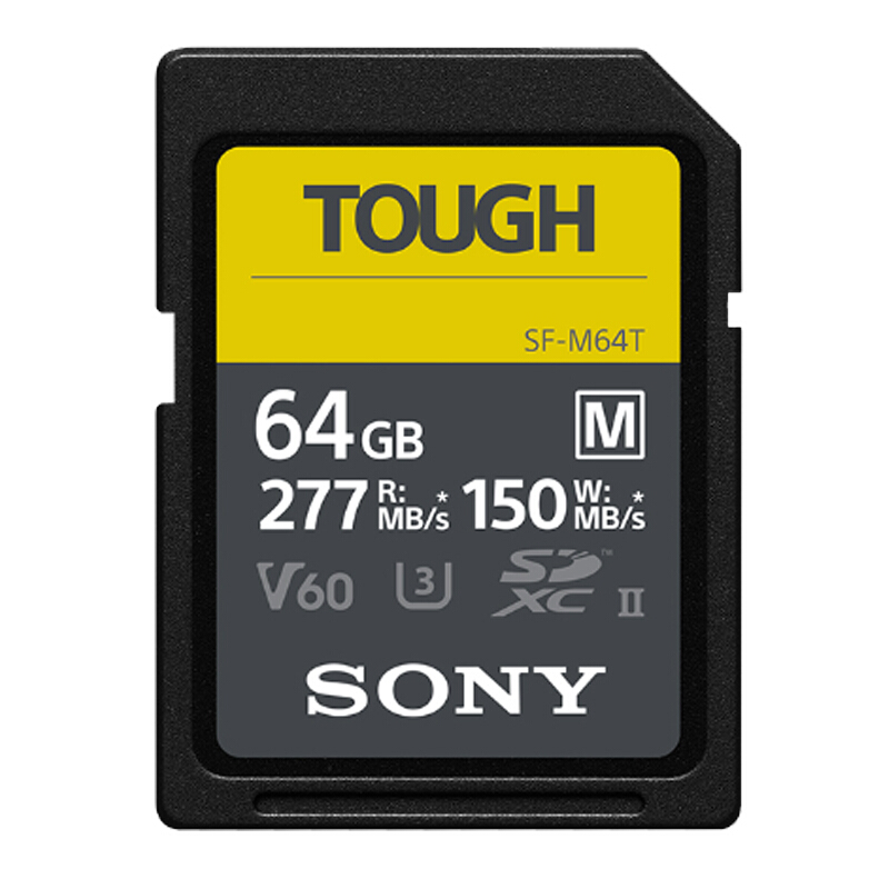 索尼（SONY）高速SD卡尼康内存闪存卡佳能单反索尼微单相机存储卡 TOUGH 64G 277M/S UHS-II 高速内存卡 